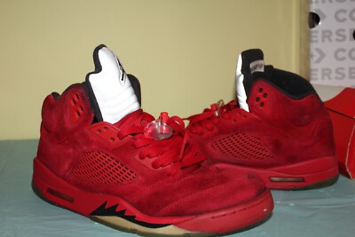 Size 10 Air Jordan 5 Retro‎ University Red Mens Suede Sneaker Shoes 136027-602 Nike Air Jordan 5 Retro “Red Suede”136027-602 Men main image 2
