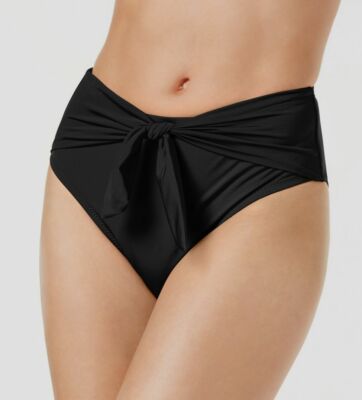 tie front high waisted bikini