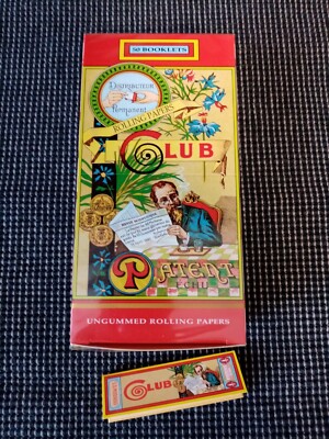 S.D. Modiano CLUB Cigarettepaper ungummed, single wide (Box of 50 Packs)