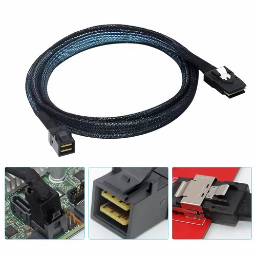 L49 Mini SAS HD SFF-8643 to SFF-8087 Cable SAS Controller to Backplane 12 Gbit/s - Picture 6 of 11