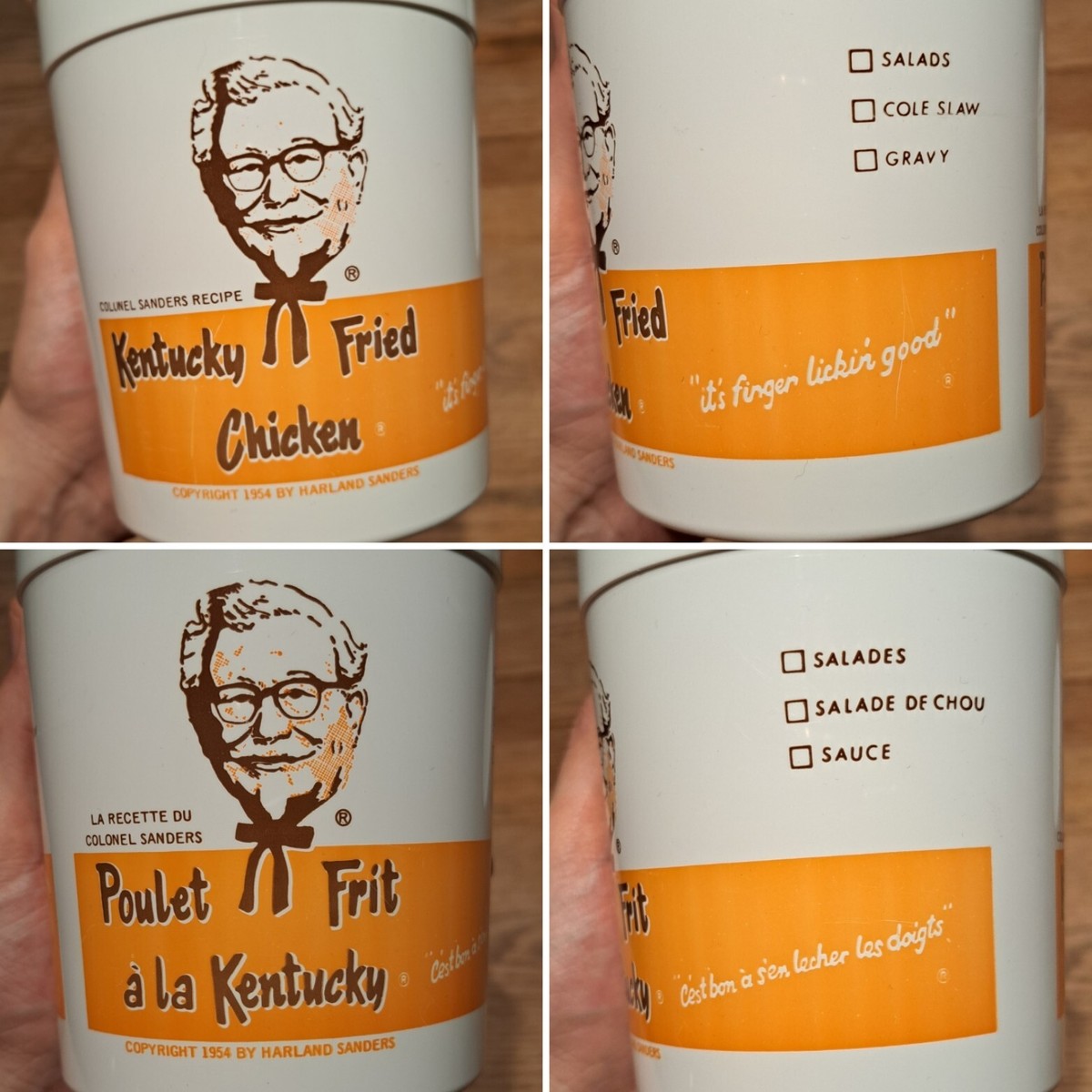Kentucky Fried Chicken Canada 1954 Bucket KFC Sanders Vintage
