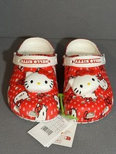 New Crocs Hello Kitty RED Classic Clog Adult Sizes 210575-90H Women 9