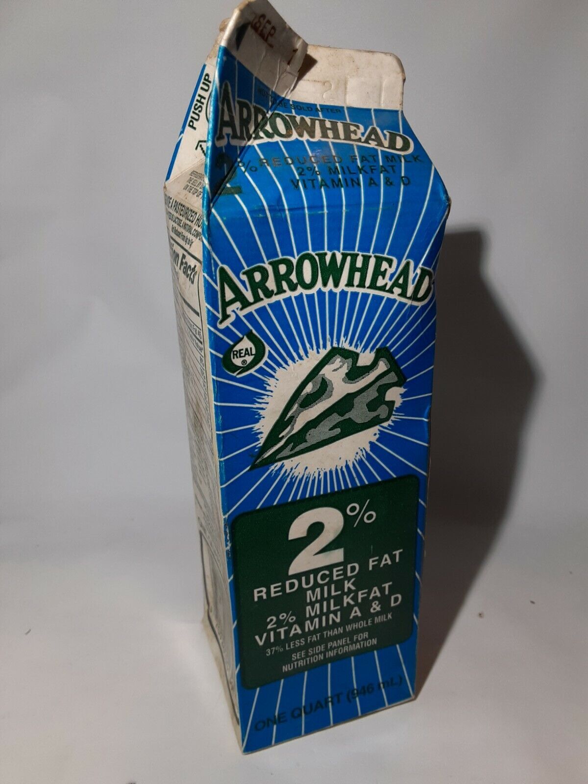 Rare HTF Vintage ARROWHEAD Cardboard 1 One Quart Milk Carton Duluth MN