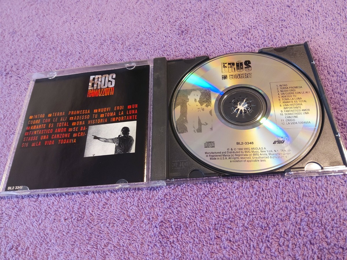 EROS RAMAZZOTTI ~ IN CONCERT ~ CD 1992 ~ EX/EX 78635334821| eBay