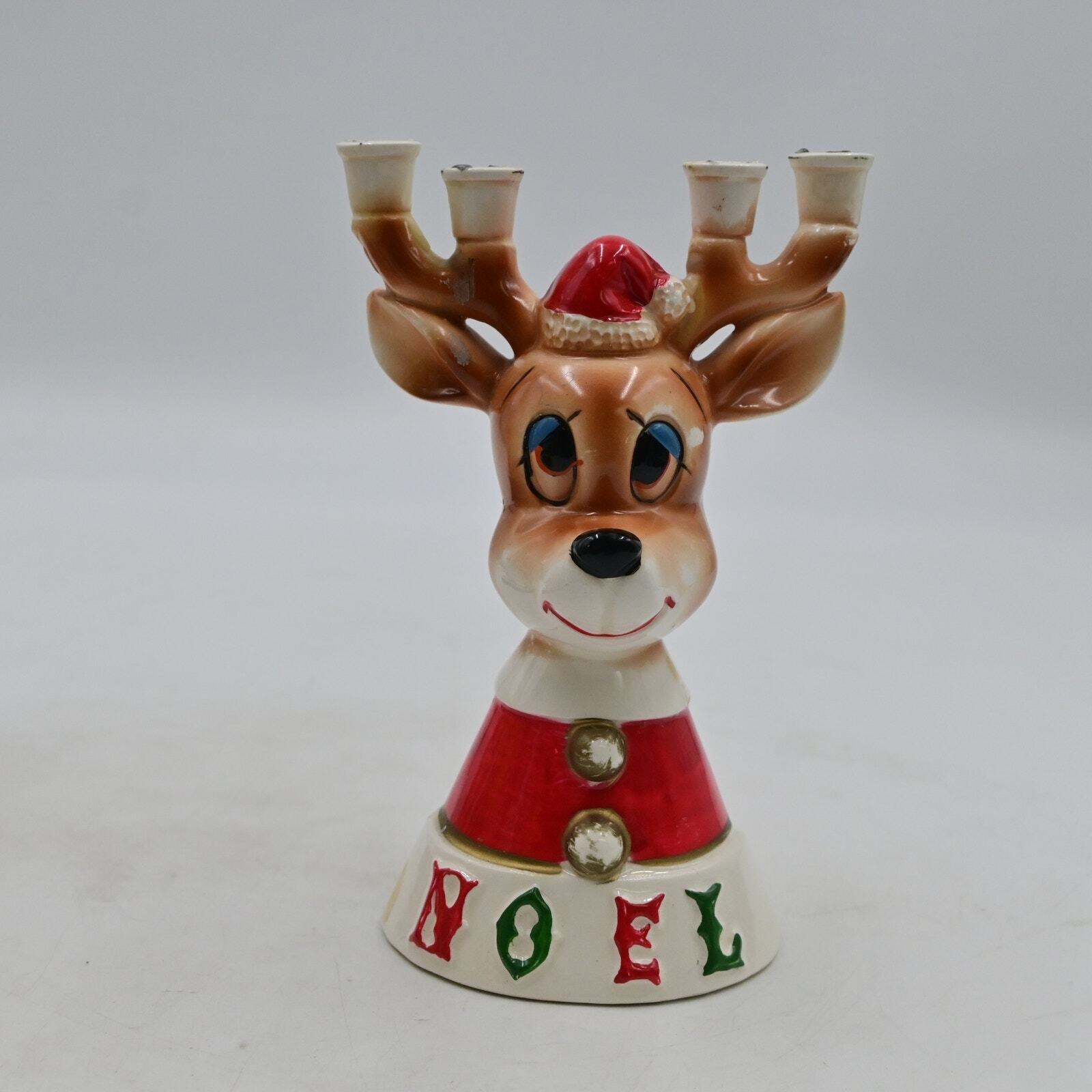 Candelabro vintage Capri Creations Noel Reindeer