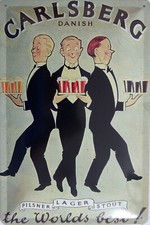 Schild Blechschild 20x30cm - Carlsberg Pilsner Brauerei Werbung Bier vintage (2)