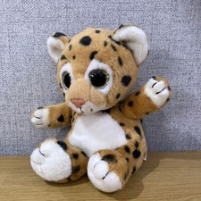Baby Leopard or Cheetah Cat By Keel Toys Soft Toy Plush Plushie Beanie Big Eyes