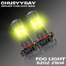 2504 Yellow Led Fog Driving Light Bulbs For Jeep Wrangler Jl 2010-22