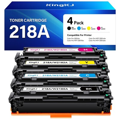 218A Toner Cartridges 4 pack Compatible for HP 218A W2180A 218X W2180X ...