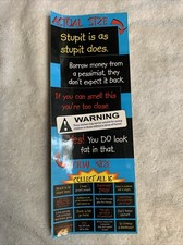 Sticker Tattoos Vending Machine Funny Quotes Display Card.
