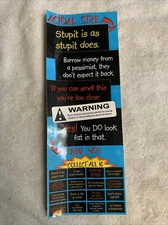 Sticker Tattoos Vending Machine Funny Quotes Display Card.