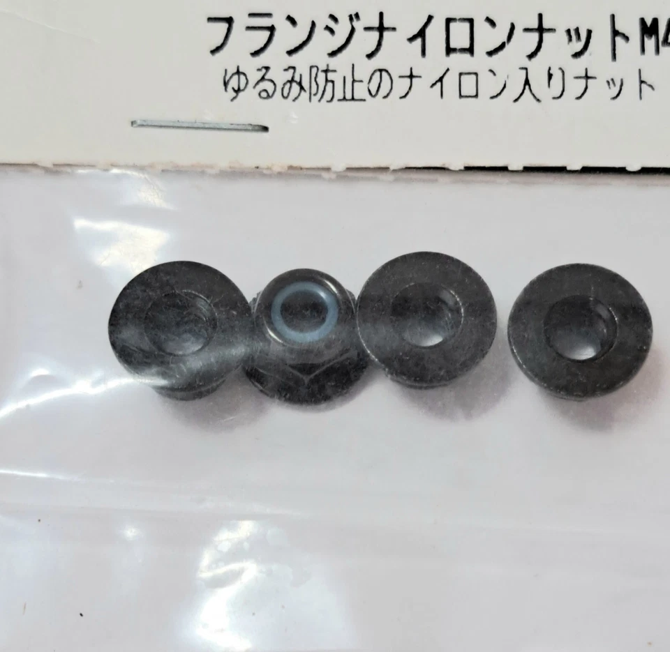 HPI Racing RC Original Replacement Part #Z684 Flanged Lock Nut M4 Blue 4pc NOS - Image 2 of 2