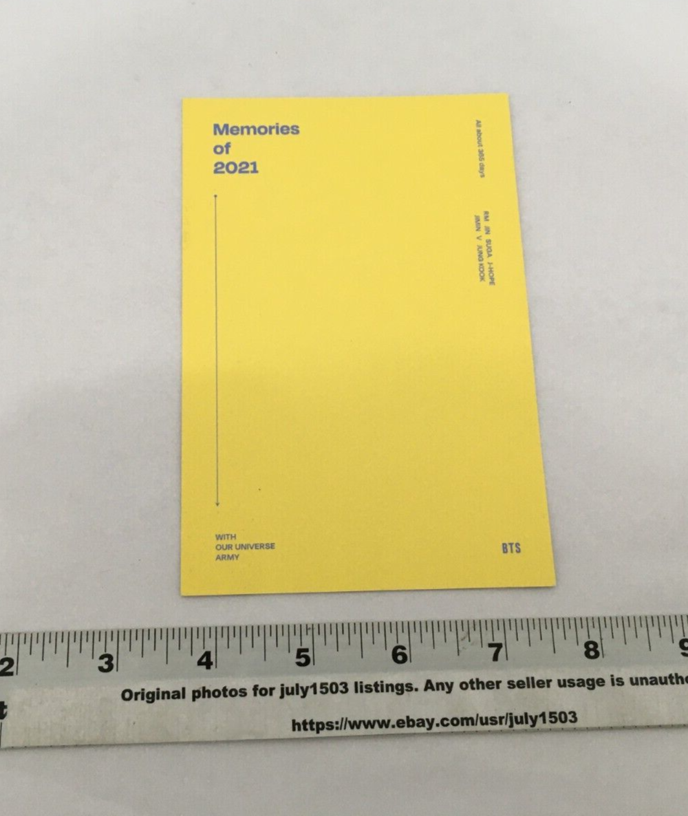 1) BTS Memories of 2021 Postcard - JUNGKOOK / Jeon Jungkook