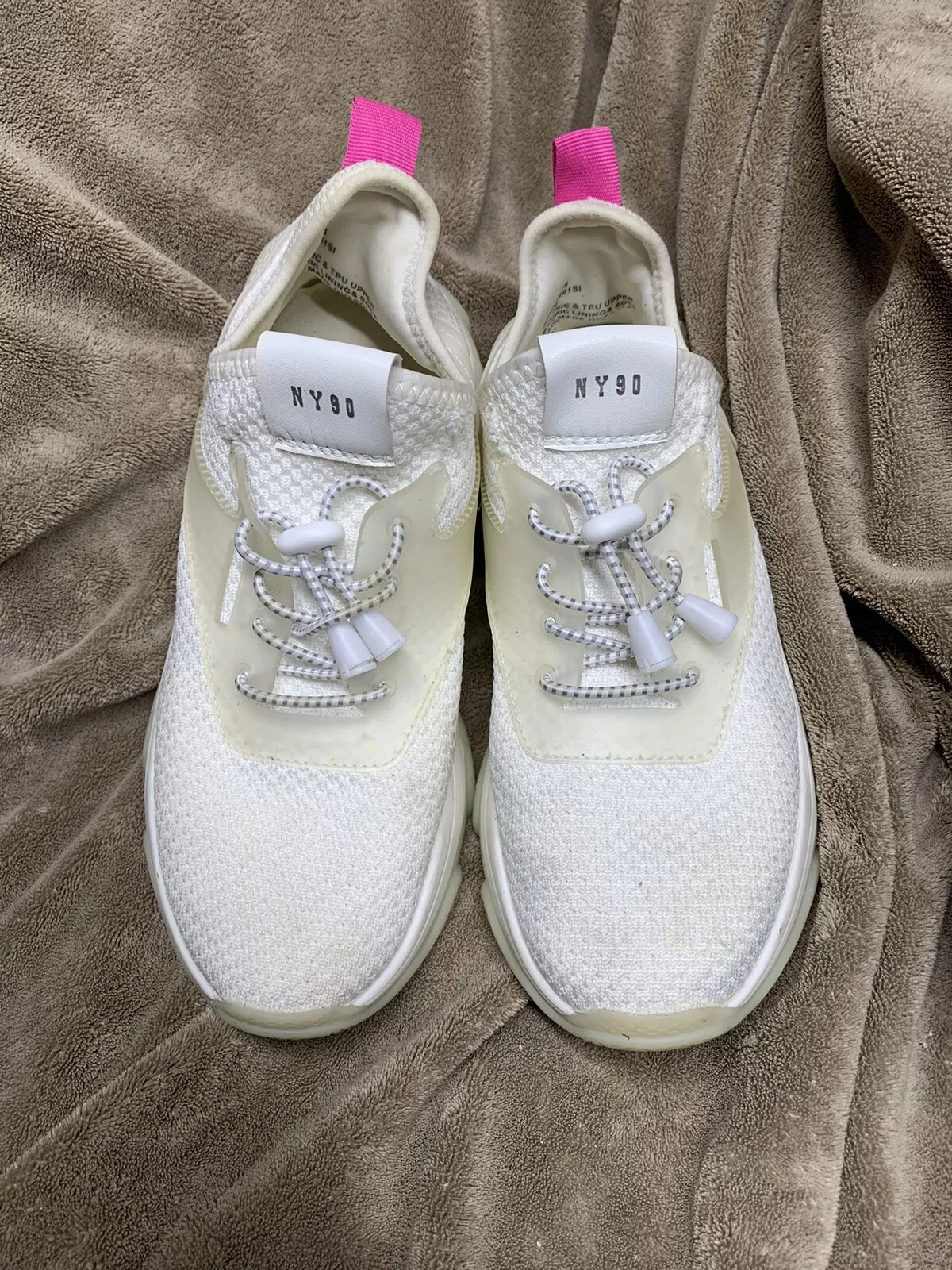 Baskets femme Steve Madden Myles 7,5 M blanc/rose ivoire chaussures confort