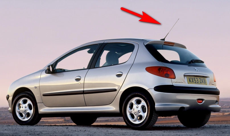 PEUGEOT 206 BLACK RUBBER REPLACEMENT AM FM AERIAL ANTENNA ROOF