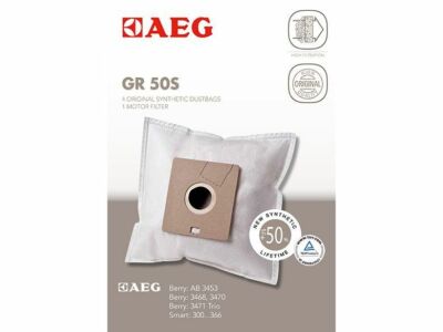 1 Paket AEG GR 50S / 4 Staubsaugerbeutel / für Solac AB 2700/2720 Springtec