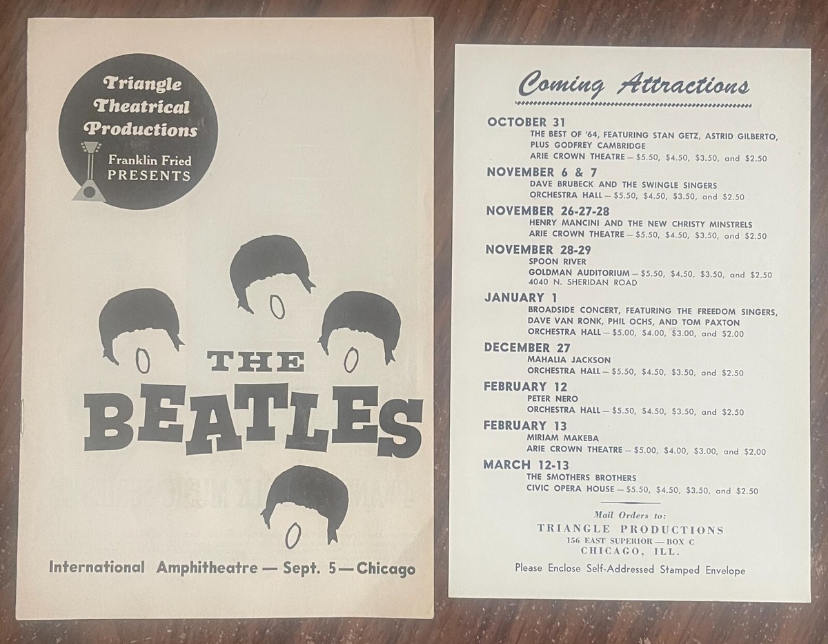 beatles program (コンサートプログラム3点セット送料込み!!) beatles program (コンサートプログラム3点セット送料込み