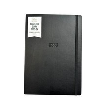 Edge A5 academic 2023/2024 week to view with notes 18m diary - Black