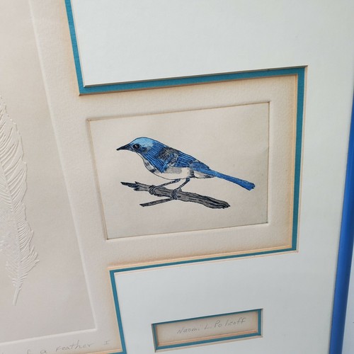 Naomi Policoff "Birds of a Feather I" Studio Proof Framed. - Picture 3 of 9