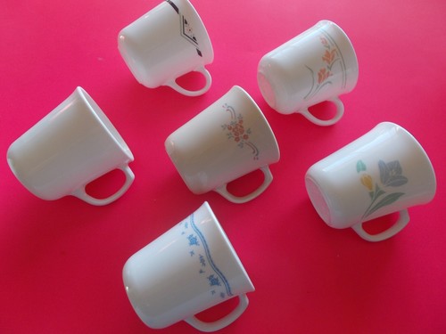 CORNING MUG/CUP -FRIENDSHIP ENGLISH BREAKFAST PEACH GARLAND MORNING ZENITH WHITE - Picture 2 of 33
