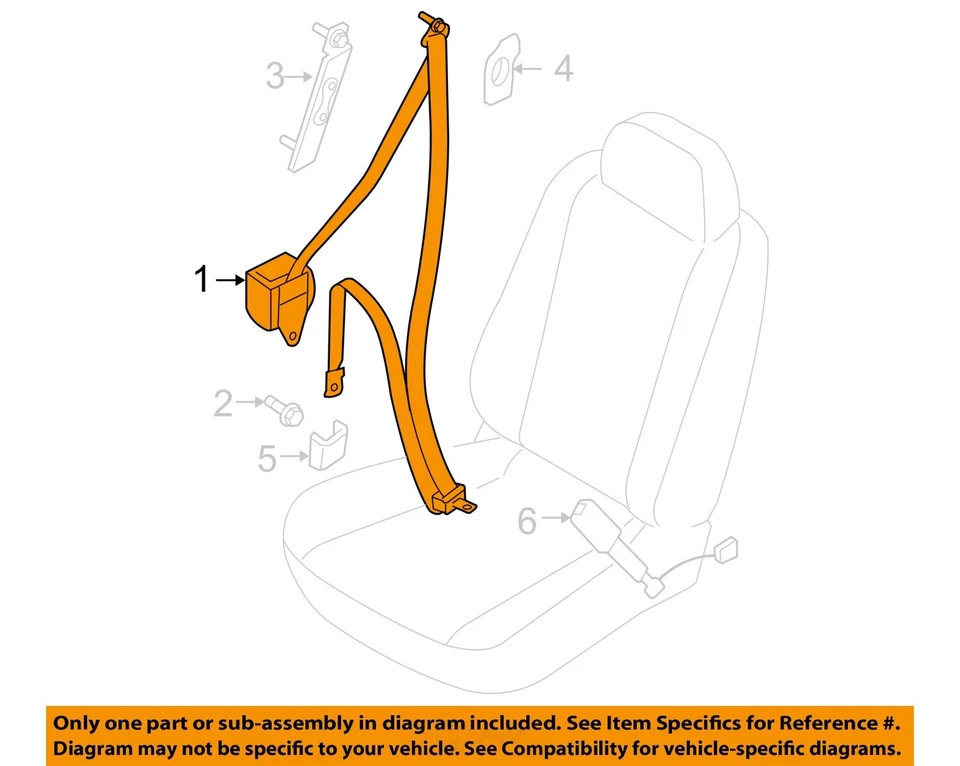 Used Front Right Seat Belt Front fits: 2008 Nissan Altima bucket passenger retra Foto 3 de 4