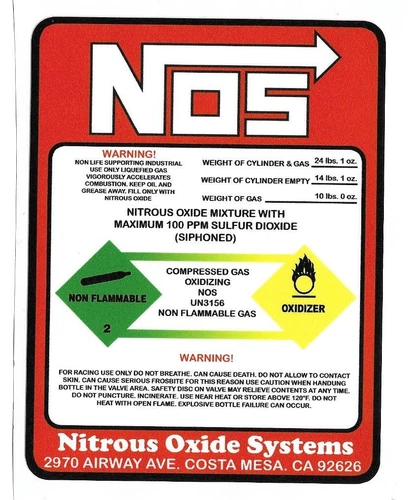 NOS NITRO Laminated Vinyl Sticker
