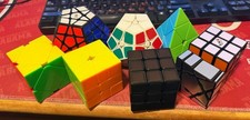 Rubik's Cube Lot of 8 Magic Twisty Cubes - Phantom, Minx, Skewb, more