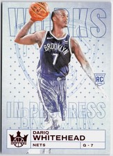 2023-24 Panini Court Kings #7 Dariq Whitehead Works in Progress Ruby #/149 RC