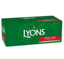 Lyons Tea Original Blend Box of 600 Tea Pyramid Bags 1 cup catering box 0.06 per strip