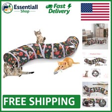 Foldable S-Shape Cat Tunnel with Toy Mouse - Perfect for Indoor Play