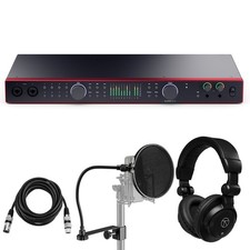Focusrite Scarlett 18i20 4th Gen USB Audio Interface w/Headphones,XLR Cable