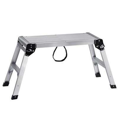 Uimoso Aluminum Step Stool Non-slip Folding Work Platform 330lbs Drywall Ladder