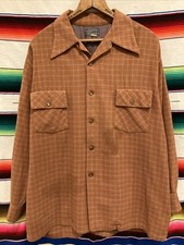 Vintage 30s 40s Pendleton Loop Collar Shirt WW2 XL 27x29 Rare Size SEE PICTURES