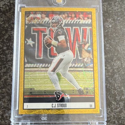 Panini 2025 Select Score Select Throwback C.J. Stroud Texans #25 Gold Prizm /10