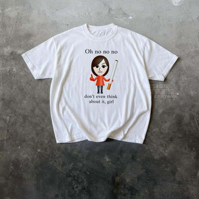 Oh No No Girl Cigarette Shirt Funny Gamer Avatar Meme Graphic Tee