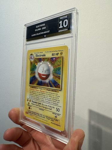 GETGRADED PRISTINE 10 POKEMON HOLO ELECTRODE 011/034 - 2023 Playing Card NOT PSA - Foto 3 di 7