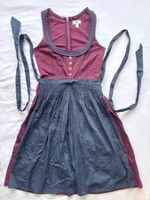 Wiesn Spatzl Womens Dirndl Dress Apron Set Size EU 38 US M Cotton Bavarian Pink