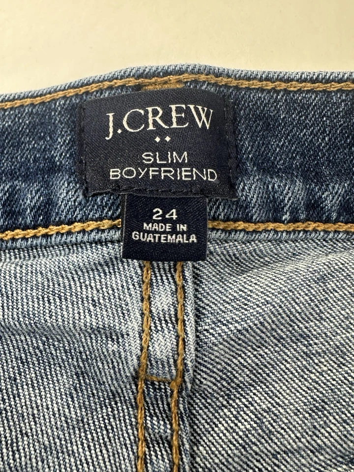 Pantalones de mezclilla para mujer JCREW estilo slim boyfriend talla 24 Foto 3 de 4