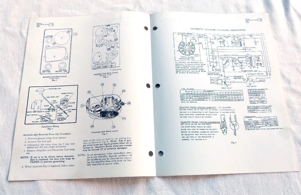 Chevrolet Impala Pontiac 1958 original GM Autronic Eye información de servicio/reparación nuevo en stock Foto 2 de 3