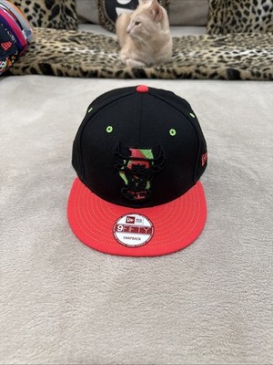 Air Jordan 5  Poison Green  X New Era 9Fifty Chicago Bulls Hat Snapback Black