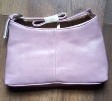 Ladies Light Purple Evening Shoulder Bag Small PVC Handbag Zip Closure New 