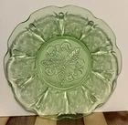 Vintage Green Depression Glass Cherry Blossom Design by Jeannette Glass 1930