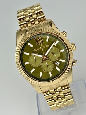 Michael Kors Lexington MK8446 Gold-Tone Stainless Steel Green Dial