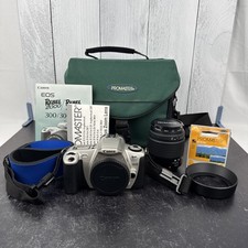 Canon EOS Rebel 2000 35mm Film Camera Bundle Promaster 58mm Lens  Accessories