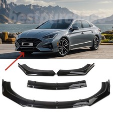 Front Bumper Lip Spoiler Splitter Glossy Black For Hyundai Sonata Sedan