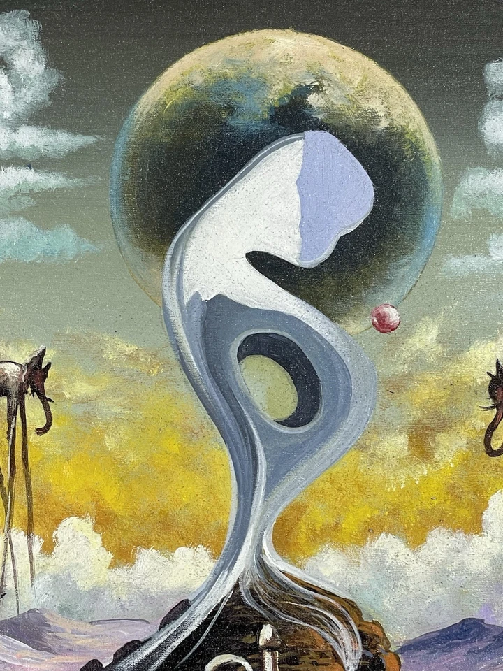 Salvador Dali Oil On Canvas (Handmade) signed and stamped Framed - Image 3 of 4