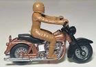 Matchbox Lesney #50 Harley Davidson Copper Motorcycle w/Brown Rider