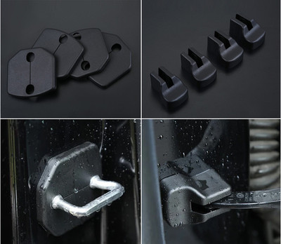 8PCS Plastic Door Lock Protection Anti Rust+Stopper Cover For Ford Explorer 2017