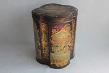 Confiserie Laurent et Rossier Large Lithographed Sheet Metal Cookie Box (69852)