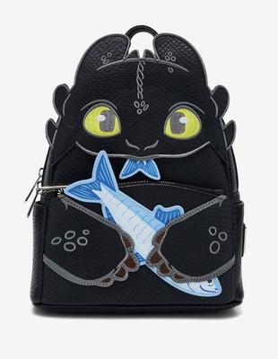 Loungefly DreamWorks How to Train Your Dragon Toothless & Fish Mini Backpack